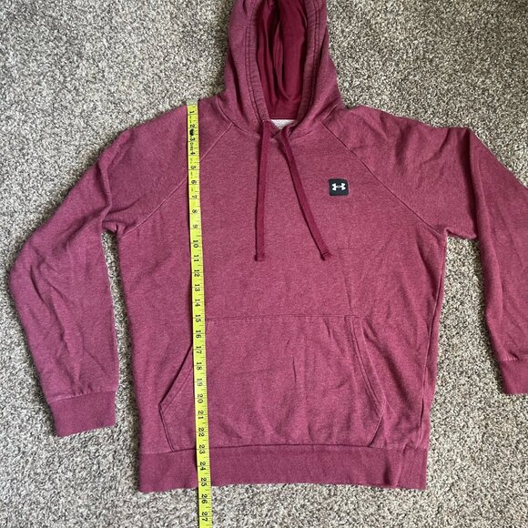 Men's Under Armour Rival Fleece Hoodie Sweatshirt, League Red, Size Small - Picture 7 of 10